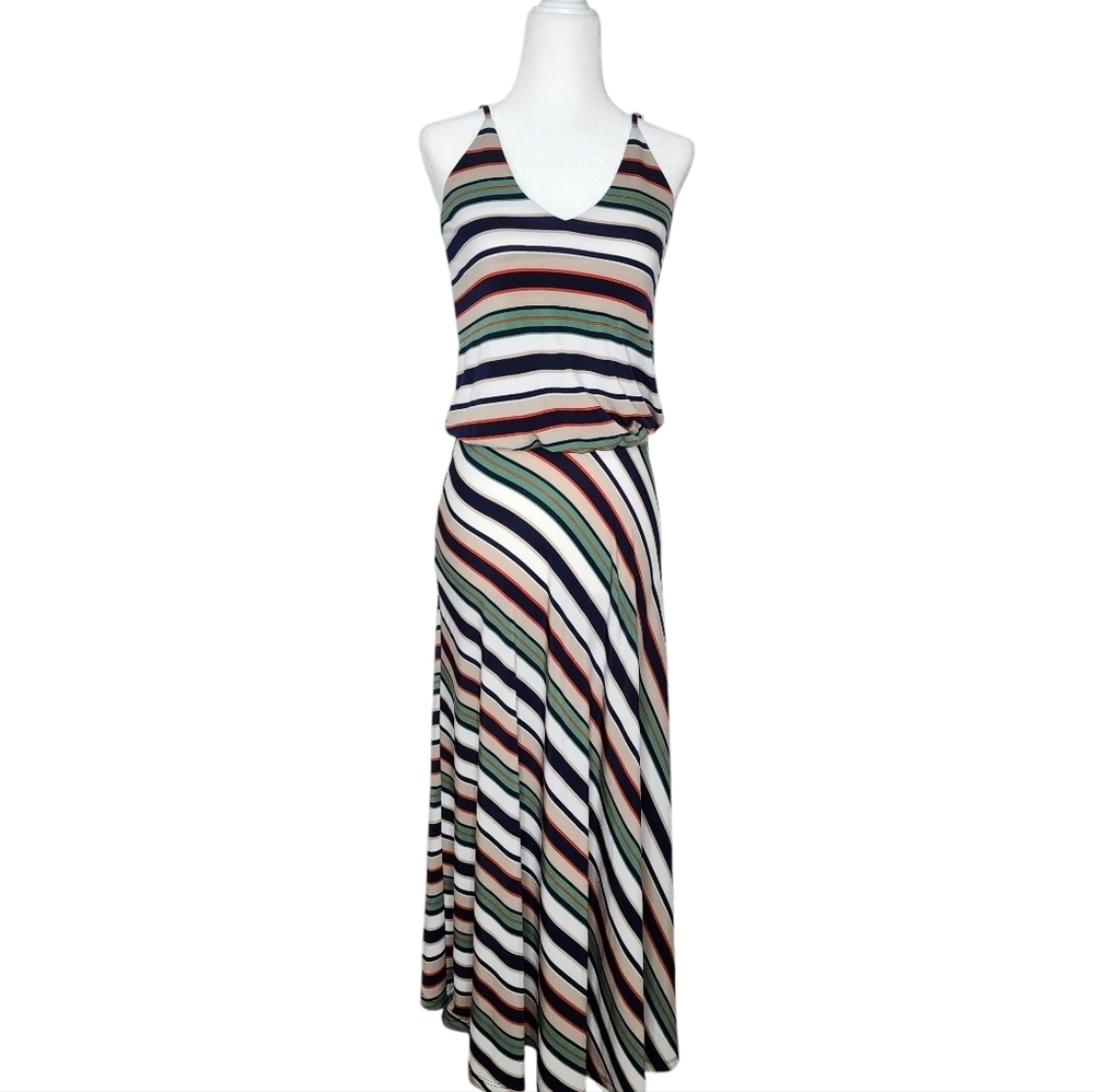 NWT Veronica M Striped Maxi Dress Size XS